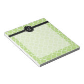 Groen Quatrefoil-patroon Notitieblok (Schuin)