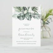 Groen quinceanera uitnodiging in het Spaans (Staand voorkant)