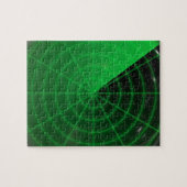 groen radarpatroon legpuzzel (Horizontaal)