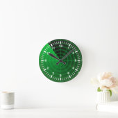 groen radarpatroon ronde klok (Huis)
