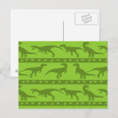 Groen Raptorpatroon Briefkaart (Voorkant / Achterkant)
