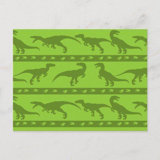 Groen Raptorpatroon Briefkaart (Voorkant)
