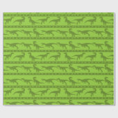 Groen Raptorpatroon Cadeaupapier (Vlak)