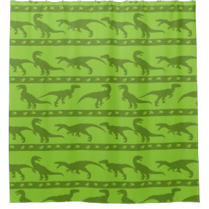 Groen Raptorpatroon Douchegordijn