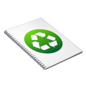 Groen Recyclen bord Notitieboek (Rechterzijde)