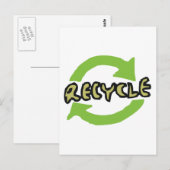 Groen Recyclen Briefkaart (Voorkant / Achterkant)