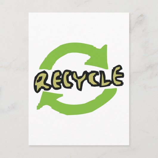 Groen Recyclen Briefkaart (Voorkant)