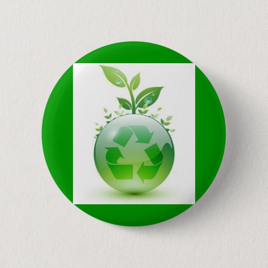 groen-recyclen-img ronde button 5,7 cm (Voorkant)