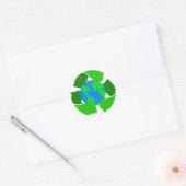 groen recyclen ronde sticker (Envelop)