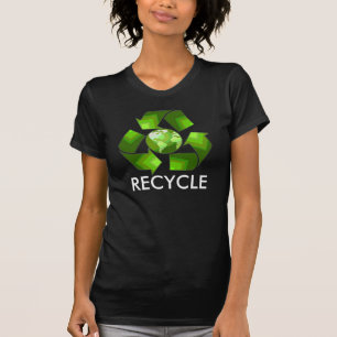 Groen recyclen shirt op donker