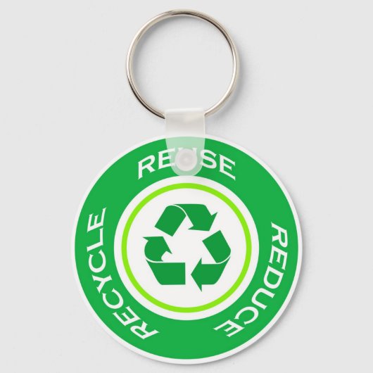 Groen recyclen - Sleutelhanger (Voorkant)