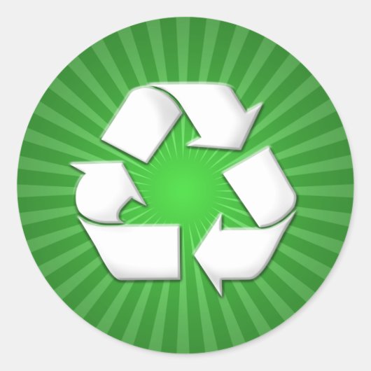Groen Recyclen Stickers 001 (Voorkant)