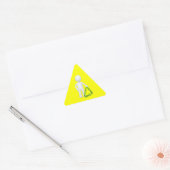 Groen Recyclen symbool en Man Sticker (Envelop)