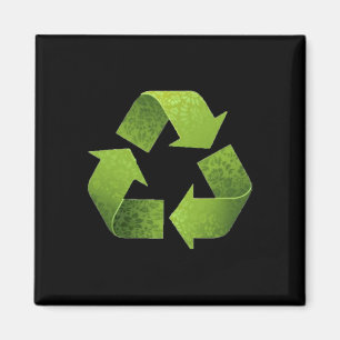 groen Recyclen symbool nieuwheid Earth Day Rec Magneet