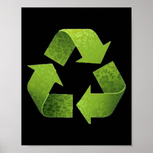  groen Recyclen symbool nieuwheid Earth Day Rec Poster