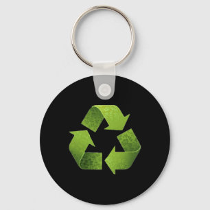  groen Recyclen symbool nieuwheid Earth Day Rec Sleutelhanger