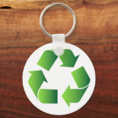 Groen Recyclen symbool Sleutelhanger (Voorkant)