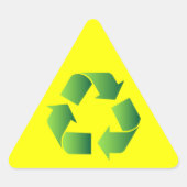 Groen Recyclen symbool Sticker (Voorkant)