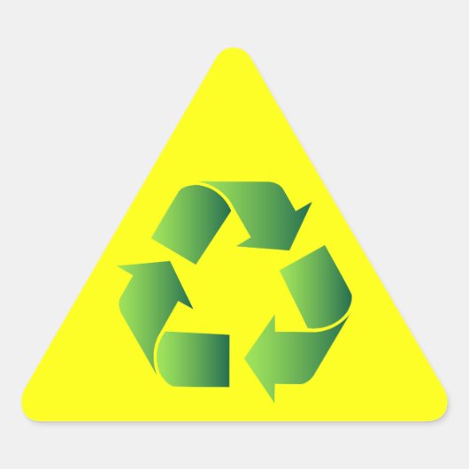 Groen Recyclen symbool Sticker (Voorkant)