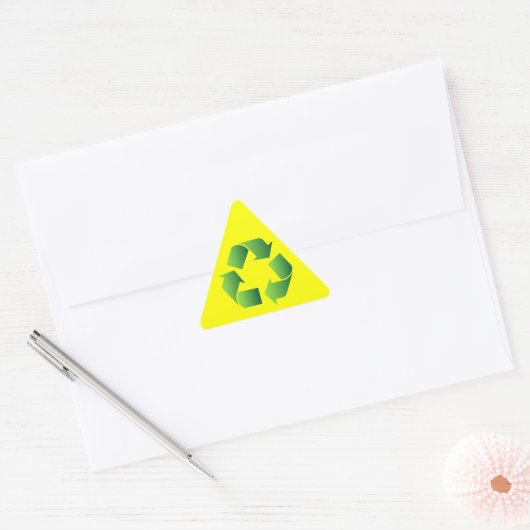 Groen Recyclen symbool Sticker (Envelop)