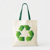 Groen Recyclen symbool Tote Bag (Voorkant)