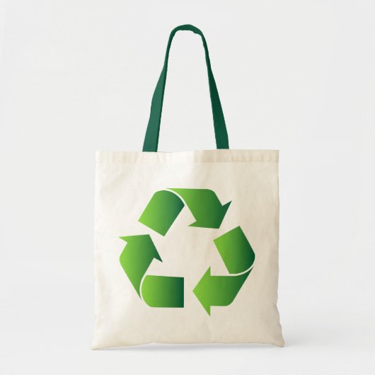 Groen Recyclen symbool Tote Bag (Voorkant)