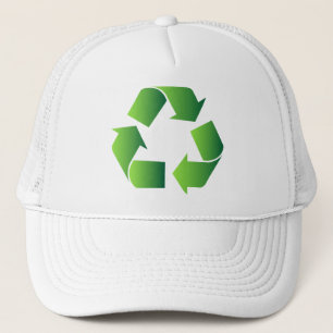 Groen Recyclen symbool Trucker Pet