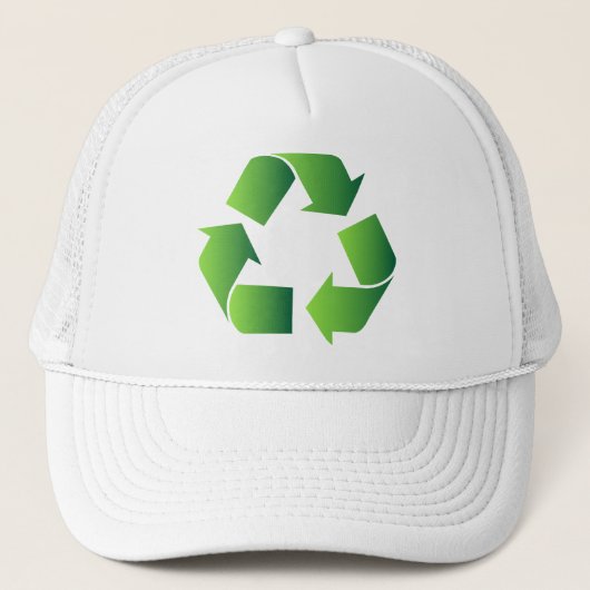 Groen Recyclen symbool Trucker Pet (Voorkant)
