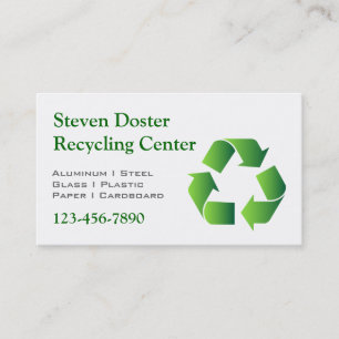 Groen Recyclen symbool Visitekaartje