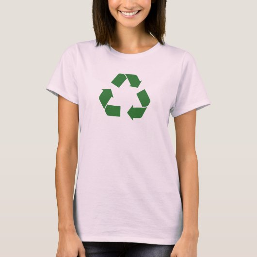 Groen Recyclen T-shirt - Personaliseer het! (Voorkant)