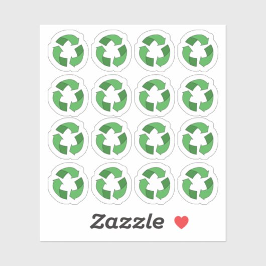 Groen Recycling Icon Mini Bujo Kalender Planner Sticker (Vel)