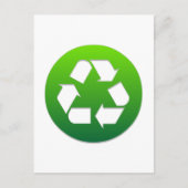 Groen recyclingsymbool briefkaart (Voorkant)