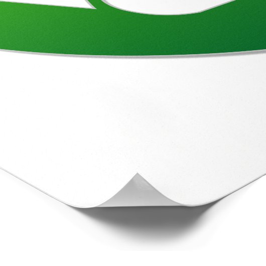 Groen recyclingsymbool poster (Hoek)