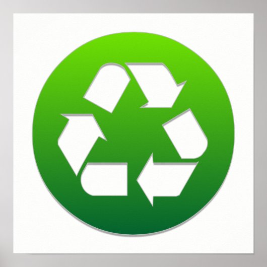 Groen recyclingsymbool poster (Voorkant)