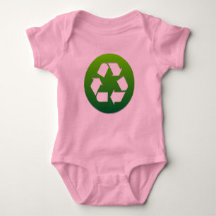 Groen recyclingsymbool romper