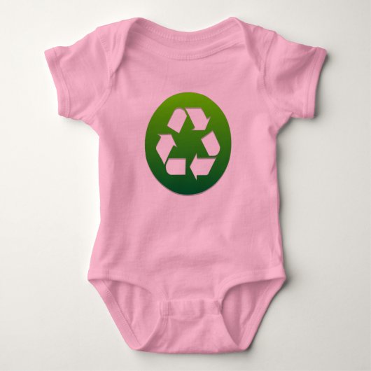 Groen recyclingsymbool romper (Voorkant)