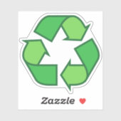 Groen recyclingsymbool sticker (Vel)