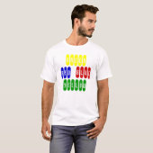 GROEN, RED, BLUE, GEEL, T-shirt (Voorkant volledig)
