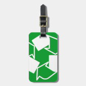 groen reduceren recyclen bagagelabel (Voorkant verticaal)