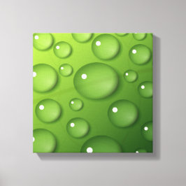 Groen regendroppatroon canvas afdruk