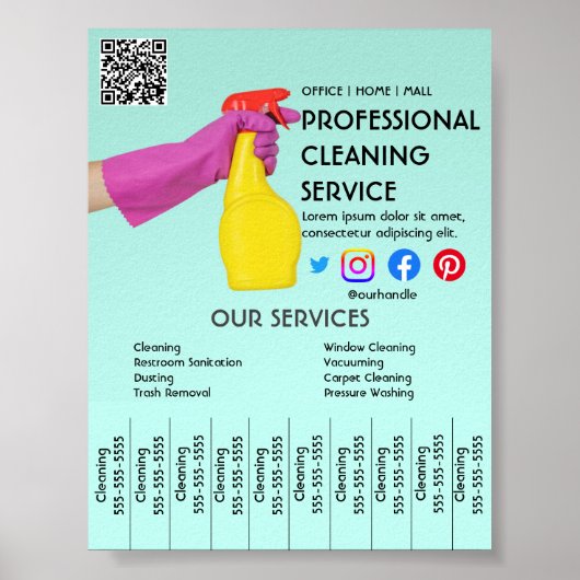 groen reinigen Foto-poster met afscheurfolie Poster (Voorkant)