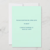 Groen religieus kruis Traditionele doop Kaart (Achterkant)