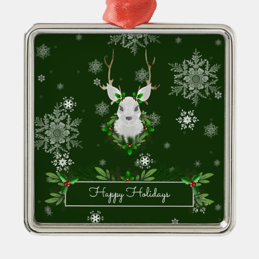 Groen rendierkeramisch Ornament (Voorkant)