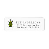Groen Retoadres Beetle Etiket (Voorkant)