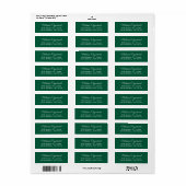 Groen retour adreslabel met naam etiket (Full Sheet)