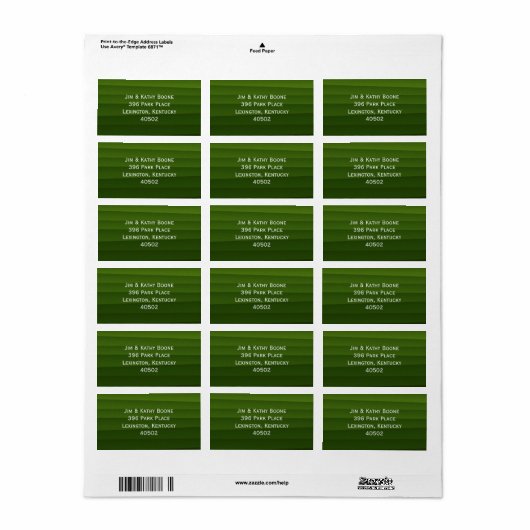Groen retouradres groot etiket (Full Sheet)