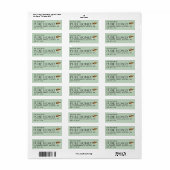 Groen retouradres Honing Label met Bee (Full Sheet)