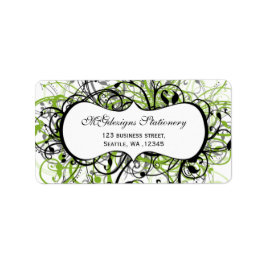 groen, retouradreslabel etiket