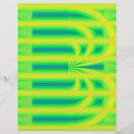 Groen Retro Kathedraal Scrapbook Papier 2-zijdige