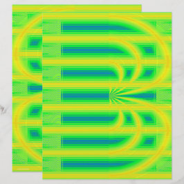 Groen Retro Kathedraal Scrapbook Papier 2-zijdige 